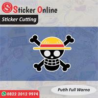 Gambar Stiker One Piece | Sticker Cutting Bendera Luffy One Piece Motor Mobil - Hitam, 20cm x 16.5cm dari rinacel1 undefined 4 Tokopedia