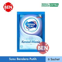 Gambar R1CH.  Susu Bendera Putih 6 Sachet / Frisian Flag Kental Manis Sashet Grosir dari Adam kaseger undefined 1 Tokopedia