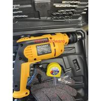 Gambar JLD J8013 Mesin Bor Tembok Beton Besi 13mm Listrik Impact Drill Set Lengkap + Mata Bor Sock + Meteran Cutter mt80b nagawa hdn6013 - MERK NAGAWA dari Selnajaya undefined 5 Tokopedia