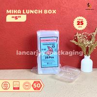 Gambar [25 PCS] Mika Lunch Box Plastik Food Pack Foodsafe Kemasan Nasi Kue Dimsum Burger Kotak Makan Foodgrade S M L - MIKA LUNCHBOX-S dari Lancar Jaya Packaging undefined 3 Tokopedia