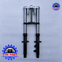 Gambar SHOCK DEPAN ASSY PLUS SEGITIGA YAMAHA BYSON AS HONDA PNP CB100 - CB125 - GL 100 - GL PRO - GL MAX - MEGA PRO - TIGER KNZ dari TTM PART undefined 1 Tokopedia