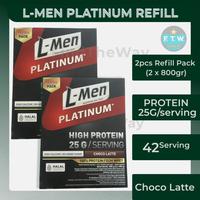 Gambar HOST SALE! [2pcs] L-MEN PLATINUM 800gr Choco Latte - 25g protein LMEN Refill Pack dari anggita pedia undefined 1 Tokopedia