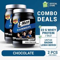 Gambar Twin Pack L-Men Gain Mass Chocolate Keller 800 gram - 22g Whey Protein dari lysandra lovie undefined 1 Tokopedia
