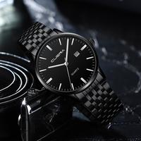 Gambar CUENA Kasual Olahraga Jam Tangan Pria Stainless Steel Band Jam Tangan Sederhana Dial Jam Kuarsa dengan Bercahaya Pointer dari Kurobar undefined 5 Tokopedia