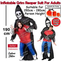 Gambar Kostum Grim Reaper Abduction / Costume Ghost Tengkorak Hantu Setan Halloween Inflatable pompa angin dewasa dari Lakuku Mart undefined 1 Tokopedia