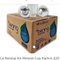 Gambar Air Minum Mineral Le Bening Cup 220 Ml Gelas Murah - 1 Dus / 48 Pcs - Le Bening, Tanpa dari Cloiz Mart undefined 2 Tokopedia