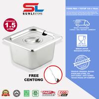 Gambar S1NI! SUNLI - Food pan Satu set 1/6 x 10cm + TUTUP / food pan stainless Ukuran 1/6 / Tempat makanan stainless / Food Pan prasmanan /TEMPAT MAKANAN GRATIS ONGKIR / panci rebus stainless anti karat / wadah makanan prasmanan / wadah saji prasmanan dari RealCandy undefined 4 Tokopedia