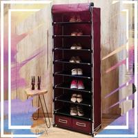 Gambar rak sepatu 9 ruang dengan 2 laci tertutup dan transparant - MARON, SMD-09 dari Serbu Storage undefined 3 Tokopedia