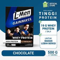 Gambar L-MEN GAIN MASS CHOCOLATE 500 G - SUPLEMEN PENAMBAH MASSA OTOT TINGGI WHEY PROTEIN dari Jancum896 undefined 1 Tokopedia