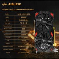 Gambar AISURIX VGA Card RX 580 8GB Black Myth Wukong DDR5 256Bit 2048SP HDMI PC Gaming AMD Radeon RX580 8G VGA dari WARS Official Shop undefined 3 Tokopedia