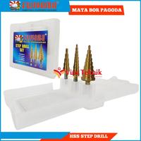 Gambar FUJIYAMA mata bor set pagoda Multi Step Drill Bit HSS Titanium 3 PCS dari Sri Toys 7 undefined 2 Tokopedia