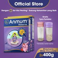 Gambar MomBaby- Anmum Materna Susu Bubuk Strawberi White Chocolate 2 x 400g Free Gift dari maisya store28 undefined 1 Tokopedia