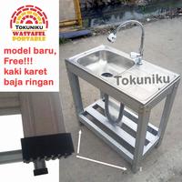 Gambar Bak Cuci Piring Baja Ringan Wastafel Cuci Piring Portable Tokuniku dari Rajanya Sanitair undefined 3 Tokopedia