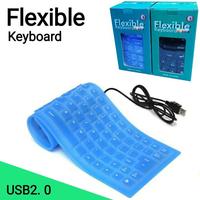 Gambar NEW KEYBOARD FLEXIBLE USB GULUNG ANTI AIR /KEYBOARD KARET - Biru dari tinsgkda undefined 1 Tokopedia