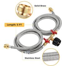 Gambar TERBARU Propane 2 Way Splitter Adapter 5 FT Hose Valve 350PSI Tank Converter Assembly for QCC1 Type1 dari Baksokeju54 undefined 4 Tokopedia