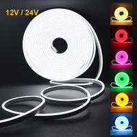 Gambar DC 12V 24V LED Neon Strip Light Neon Sign Waterproof Silicone Rope Lights Flexible Lamp Home Decoration with 2pin Wire 9 Colors dari GELASHIDEUNGG TERKINIIIIII undefined 1 Tokopedia