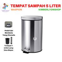 Gambar Tempat Sampah Dust Bin Injak Stainless Steel 5 Liter Maspion New dari Titipankinas undefined 3 Tokopedia