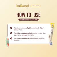 Gambar Buttered Repair Lips Bundle untuk Melembabkan Bibir Kering dan Rusak - Moisturize, Rejuvenating Hydrating Melembutkan - LipblamCandyCane+LanoOri+LanoTropical dari Buttered undefined 3 Tokopedia