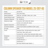 Gambar METAL COLUMN SPEAKER TOA ZS-207-AS dari Retaily Official Store undefined 2 Tokopedia