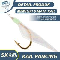 Gambar Pamit Mancing - Kail Kotrekan Sabiki Umpan Kail 4 Macam 6in1 Fishing Hook Jig Cor Kail Jigging Hook Kail Jig Salt Water Kotrekan A - Kawat Perak, #7 dari Pamit Mancing Official Store undefined 5 Tokopedia