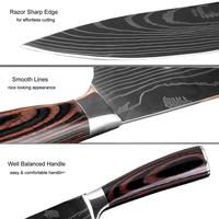 Gambar XITUO Pisau Dapur Stainless Steel Pemotong Daging Sayur Buah Motif Damascus Pattern Kitchenware Gagang Kayu - 3.5"Paring Knfe dari TimeMachineIndonesia undefined 4 Tokopedia