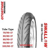 Gambar Ban Luar Motor Swallow SB-108 (SB108) Thunder 70/90 80/80 80/90 90/80 100/80 TubeType Ban Motor Standar Depan Belakang | SUPRA | JUPITER | VEGA | VIXION - 70/90-17 dari OtostoreIndonesia undefined 1 Tokopedia
