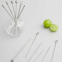 Gambar JUWI Tusukan Buah Coctail Pick Garnish Decoration Stainless Steel - J-105 - Silver, Cylinder dari LAWTON STOREE undefined 5 Tokopedia