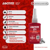Gambar Henkel LOCTITE 271 Threadlocker Lem Baut 50 ml - 271 dari PUSAT JAWA STORE undefined 1 Tokopedia