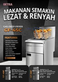 Gambar GETRA GF 4SC GF-4SC GAS DEEP FRYER 20 LITER STAINLESS STEEL dari Yes Mesin undefined 2 Tokopedia