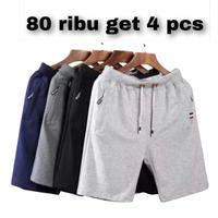 Gambar PROMO ISI 4 pcs celana pendek pria wanita dewasa santai baby terry saku resleting - ecer abumuda, XL 45-60KG dari pesona hijab03 undefined 1 Tokopedia