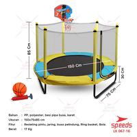 Gambar PTR SPEEDS Trampolin Anak 60inch Trampoline Mainan Lompat Bermain 067-16 dari CV TRIDADU undefined 3 Tokopedia