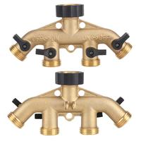 Gambar Brass 2/4 Way Garden Water Tap Adapte Valve Splitter Hose QQLS dari sriistoreee undefined 1 Tokopedia