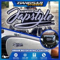 Gambar emblem motor custom japstyle / emblem tangki motor japstyle - CHROME SILVER, SATU SAJA dari Gangsar sticker undefined 1 Tokopedia