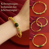 Gambar LOZT Gelang Giok gelang titanium wanita anti karat asli Bangle pegadaian emas Manik liontin giok asli Gelang Keberuntungan gelang semar jawa klaten sertifikat ori kesehatan dari rheaalika undefined 2 Tokopedia