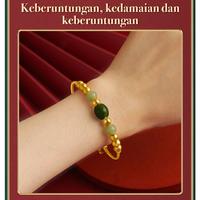 Gambar LOZT Gelang Giok gelang titanium wanita anti karat asli Bangle pegadaian emas Manik liontin giok asli Gelang Keberuntungan gelang semar jawa klaten sertifikat ori kesehatan dari rheaalika undefined 5 Tokopedia