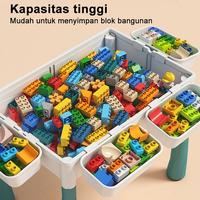 Gambar Meja Multifungsi 1 Set 7 in 1 Besar Building Block Table Kompatibel Pendidikan Anak Meja Belajar Kursi Mainan Sensori Serbaguna - Set A dari Zazzify Store undefined 4 Tokopedia