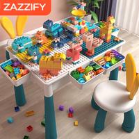 Gambar Meja Multifungsi 1 Set 7 in 1 Besar Building Block Table Kompatibel Pendidikan Anak Meja Belajar Kursi Mainan Sensori Serbaguna - Set A dari Zazzify Store undefined 1 Tokopedia