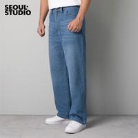 Gambar [SEOUL STUDIO] Loose Fit Jeans Celana Tebal Panjang Pria LakiLaki HAPPY SHOPPING DAN TERIMAKASIH . dari NRA99 undefined 4 Tokopedia