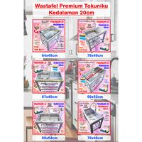Gambar (RA)Wastafel Cuci Piring Dua Rak Baja Ringan Wastafel Stainless Portable Tokuniku dari Rajanya Sanitair undefined 5 Tokopedia