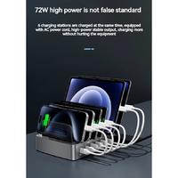 Gambar ROCKWARE WLX-H881 - 6-in-1 Smart Fast Charger - Intelligent Multi Port Charging Station dari Tanaga Online Shop undefined 4 Tokopedia