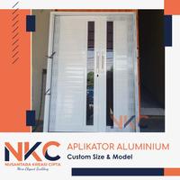 Gambar (DI)PINTU UTAMA 2 DAUN ALUMINIUM UKURAN 140x210CM, BISA CUSTOM UKURAN DAN MODEL SESUAI KEBUTUHAN, BAHAN PANEL KUSEN ALUMINIUM, BERKUALITAS HARGA TERMURAH FREE PENGIRIMAN SEJABODETABEK TANPA MINIMAL ORDER dari diddi store undefined 2 Tokopedia