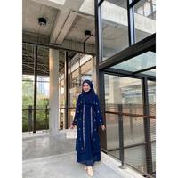 Gambar TRISYA Abaya OOTD Dress Kekinian Matt Premium Gamis Outher Turkey Muslim Wanita Pesta Dewasa Lebaran Mewah Kondangan Hitam Remaja Turki Bordir Crinkle Rayon Kaftan Syari Ceruty Airflow Tangan Lembut dari Alifbata mall undefined 3 Tokopedia