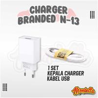Gambar Charger Merk Charge Branded N-13 Kepala Charger Dan Kabel Data Micro Usb MONDELLA dari marinir123 undefined 2 Tokopedia