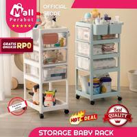 Gambar Mall Perabot | Rak Penyimpanan Perlengkapan Bayi | Lemari Troli Dorong Baju Baby Stuff | Ruang Tamu Dengan Roda Serbaguna dari madesu1212 undefined 1 Tokopedia