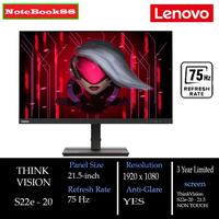 Gambar MONITOR LENOVO THINKVISION S22e-20 21,5 Inch 75Hz WLED dari niasa elektronik undefined 1 Tokopedia