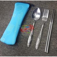 Gambar AIO SHOP-Sendok Sumpit Garpu Stainless Steel Set Pouch Sarung Tas Travel Souveiner Termurah dari repaniesipa undefined 2 Tokopedia