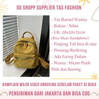 Gambar Tas Ransel Mini Wanita Viral Import Lucu Korean Style Aesthetic Kekinian Backpack Multifungsi Terbaru BK32 - BK32-HITAM dari GO SHOPP undefined 2 Tokopedia