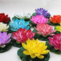 Gambar 10/17/28cm Lotus Artificial Flower Floating Fake Lotus Plant Water Lily Micro Landscape for Pond Garden swimming pool Decor dari sutariahh undefined 3 Tokopedia