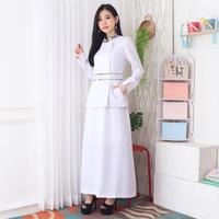 Gambar (Unf.Id) Blazer Wanita Baju Kerja Kantor Seragam Pdh Pns Pemda Dinas Guru Asn Wanita Atasan Kombinasi Batik Setelan Rok A Celana Panjang Kode 7007 Warna Putih Putih Langsung Diproses dari Uniform id undefined 4 Tokopedia