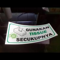 Gambar STA7! Stiker Gunakan Tissue Secukupnya / Stiker Go Green Hemat Kertas Tisu dari musrifah11 undefined 5 Tokopedia